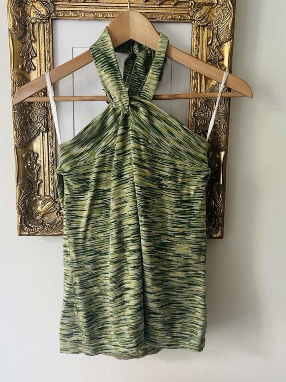 LOFT Green Twist Halter Women's Top
